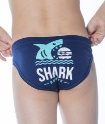 شورت پسرانه اسلیپ کمر کش اسپرت طرح shark - بسته 2 عددی